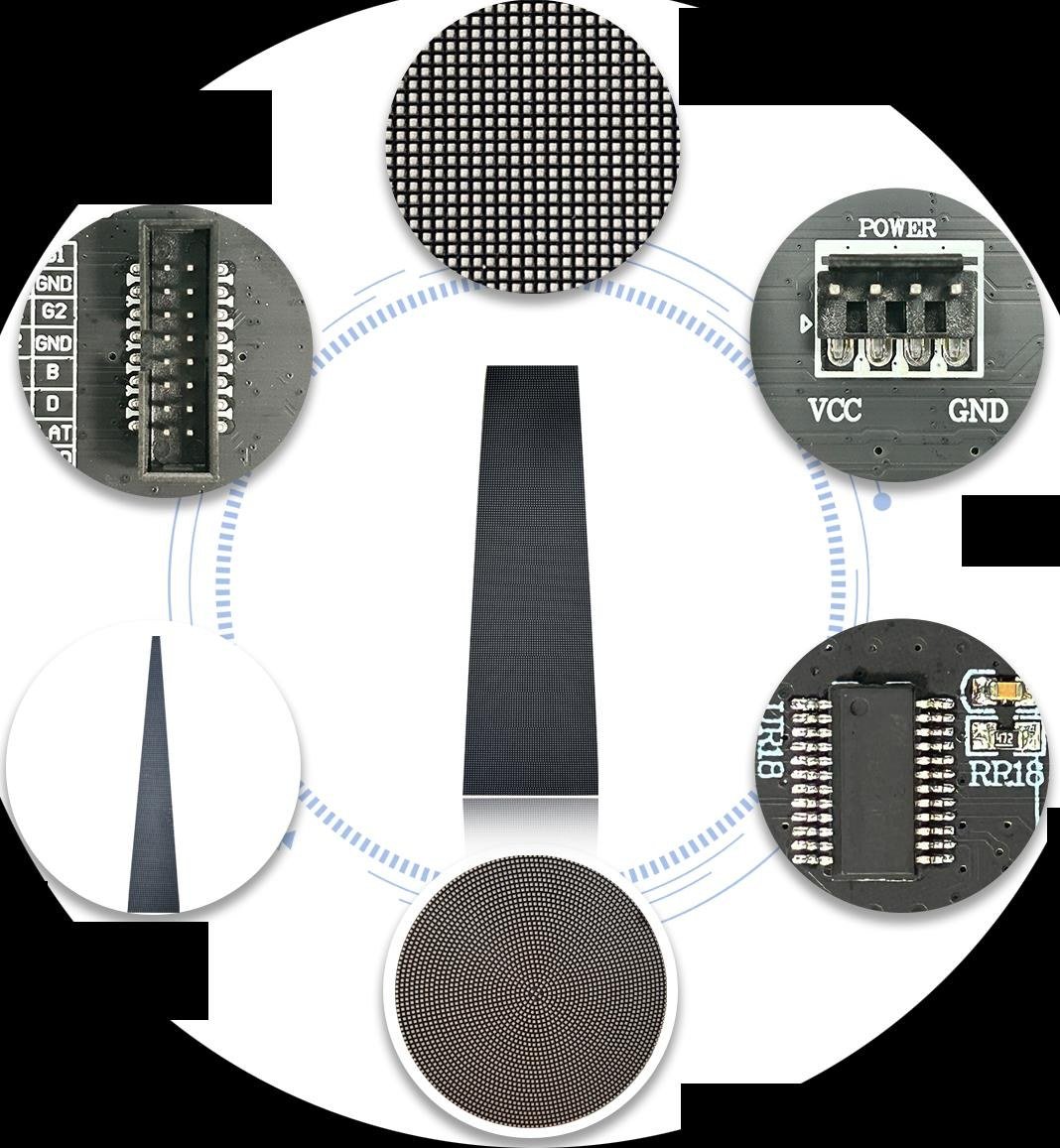Sphere LED Display - LED module detail for sphere screens