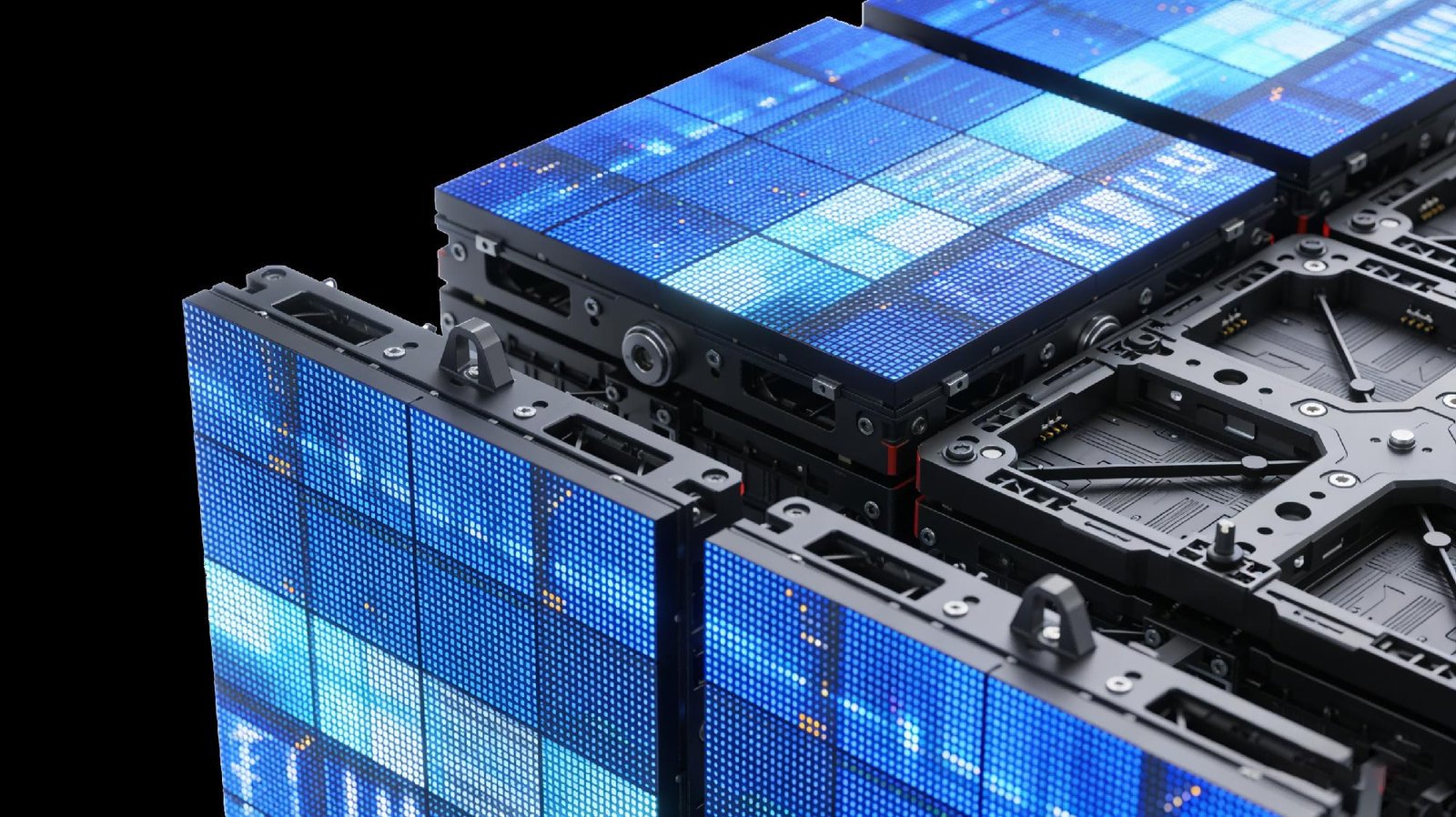 Cube LED Display - Hidden structure and clean top surface