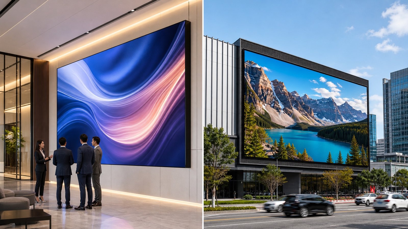 Indoor vs outdoor LED display comparison for commercial projects