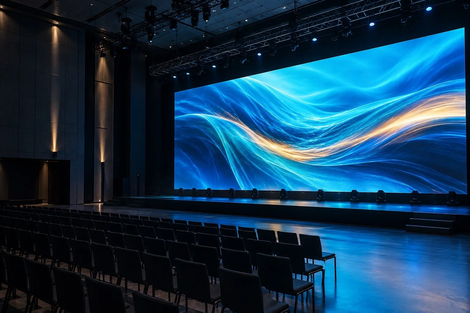 Illustrative LED video wall in an event venue